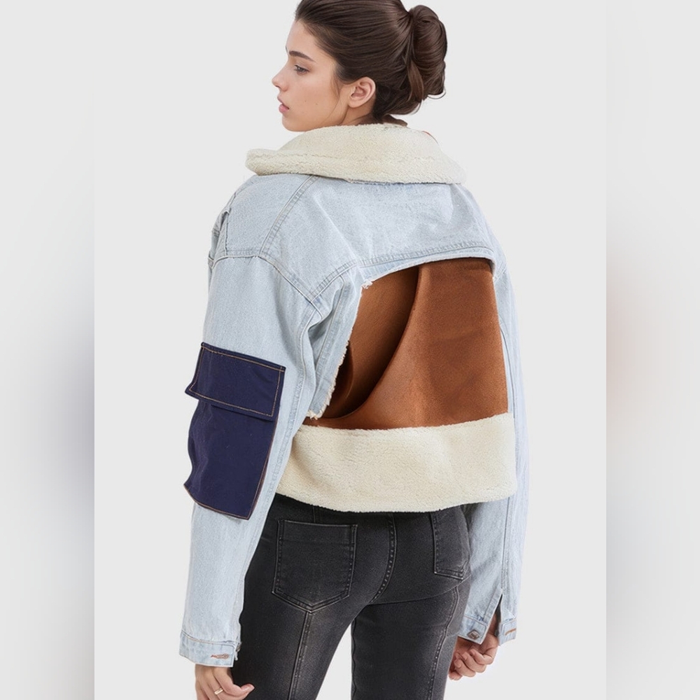 BIDA Denim Patchwork Jacket - Picture 4 of 16